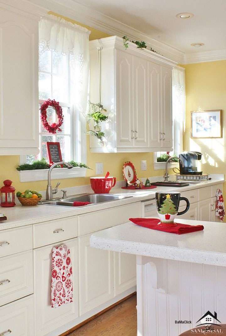 طرح‌های زیبای آشپزخانه زرد و سفید سال جدید
